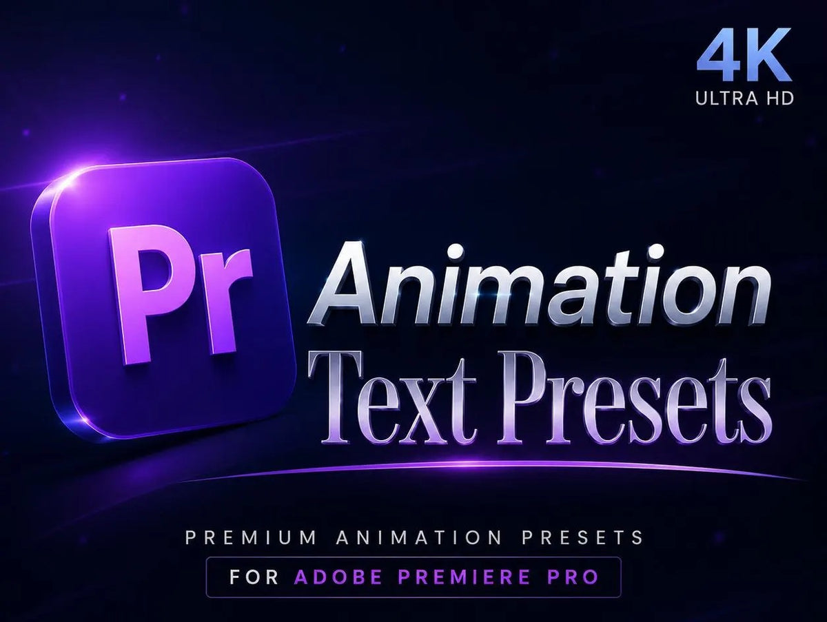 Premium Animation Text Presets for Adobe Premiere Pro - 4K Ultra HD