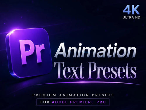 Premium Animation Text Presets for Adobe Premiere Pro - 4K Ultra HD